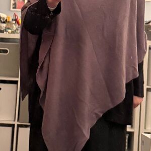 Gray/Purple Asymmetric Poncho